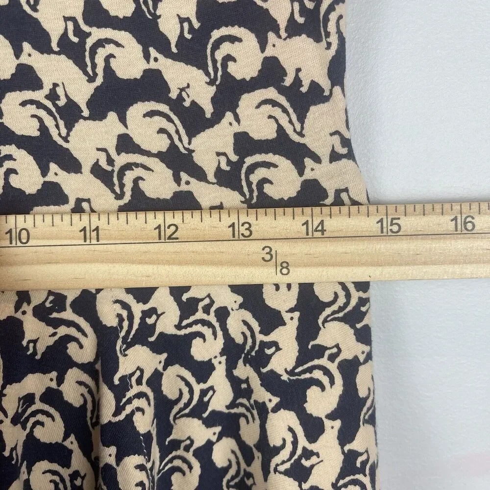Effie's Heart Navy and Cream Floral Midi Dress with Red Trim - Picture 14 of 15